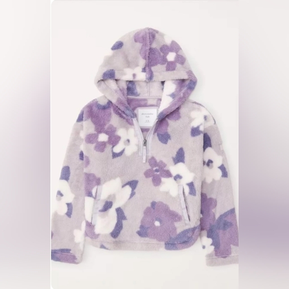 Abercrombie Kids Quarter Zip Cozy Hoodie Size 15/16 - Picture 1 of 2